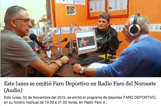 Entrevista en Radio Faro del Noroeste