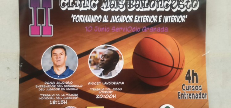 II Clínic + Baloncesto ‘Formando al jugador exterior e interior’ organizado por Granada Más Baloncesto y la colaboración de FAB Granada